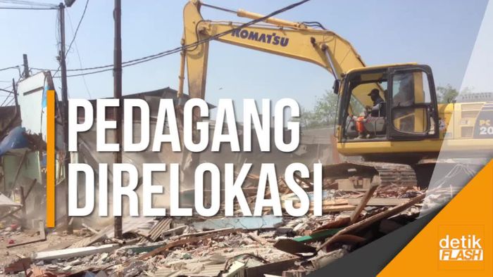 Percepat Proyek DDT, Puluhan Kios Dibongkar 