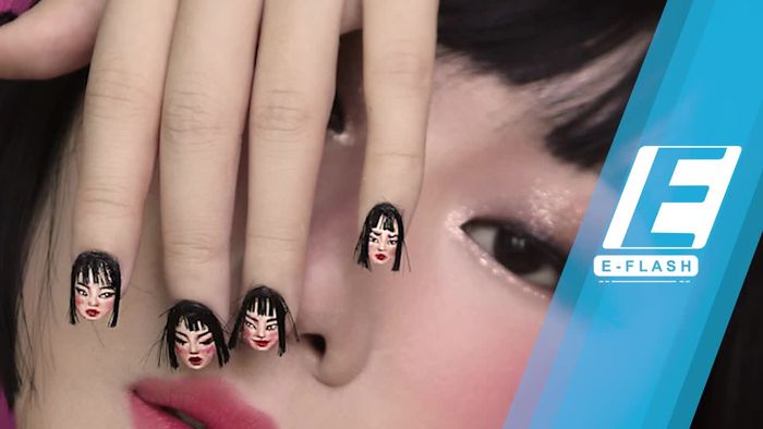 Tren Baru Nail Art: Pakai Rambut dan Wajah Manusia 