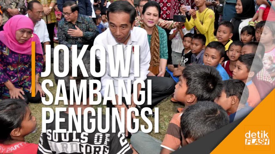 Jokowi Beri Bantuan Senilai Rp 7,2 M untuk Pengungsi Gunung Agung
