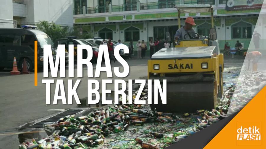 Polres Jaksel Gilas 8 Ribu Botol Miras!