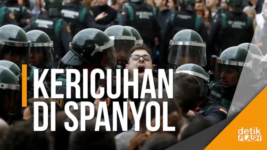 Ricuh Saat Referendum Kemerdekaan Catalonia
