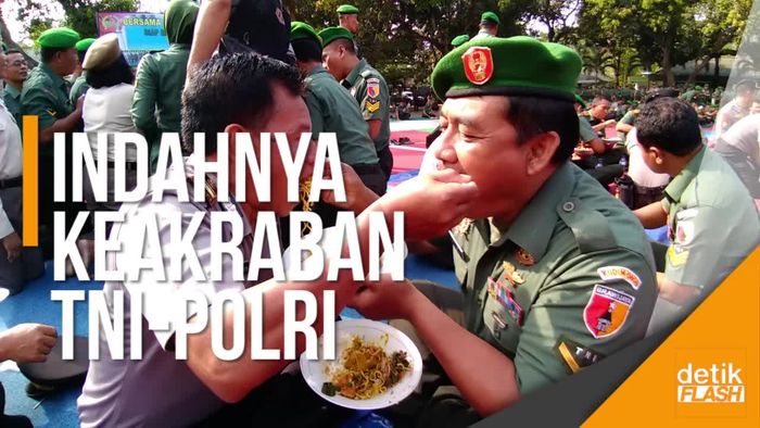 Potret Keakraban TNI-Polri di Kediri