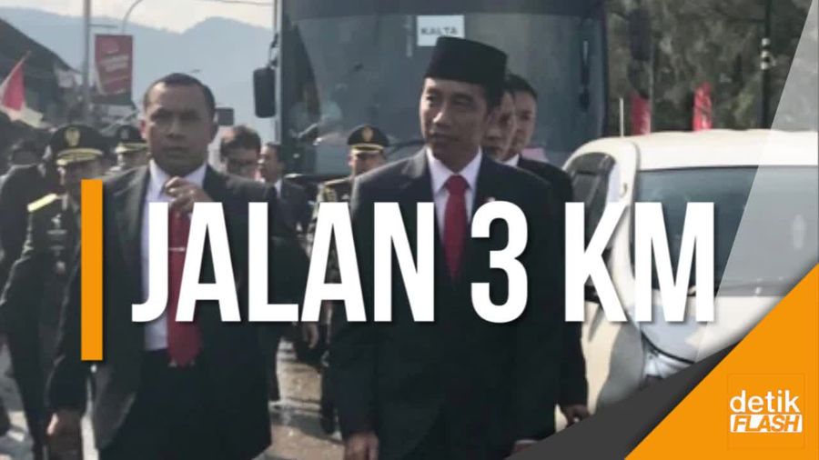 Kemacetan Menuju Lokasi HUT ke-72 TNI, Jokowi Jalan Kaki