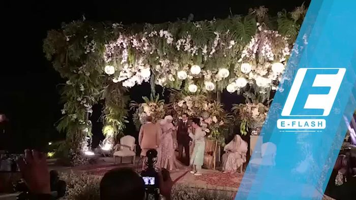 Suasana Keindahan Resepsi Laudya Cynthia Bella di Bandung