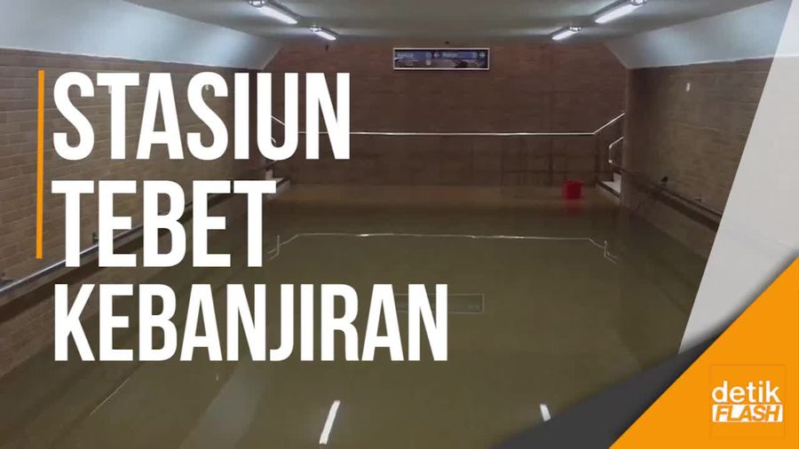 Karena Hujan Deras Tadi, Stasiun Tebet Sempat Kebanjiran