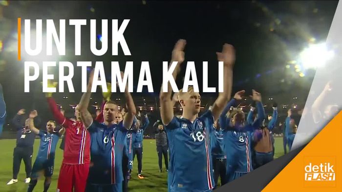 Selebrasi Islandia Lolos ke Piala Dunia