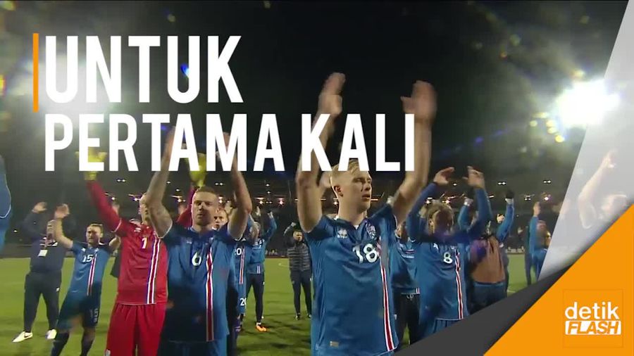 Selebrasi Islandia Lolos ke Piala Dunia