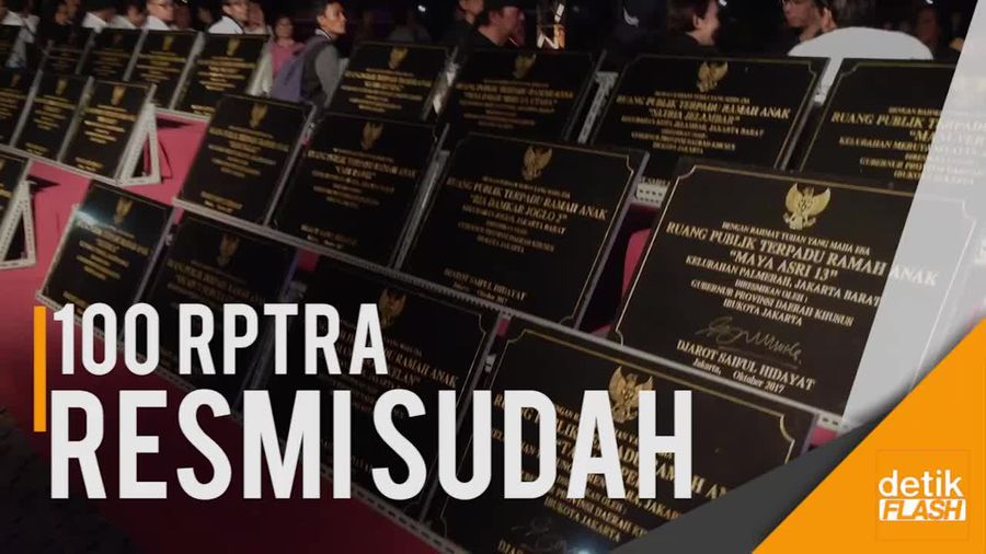 Djarot Resmikan 100 RPTRA Serentak di Ujung Masa Jabatannya