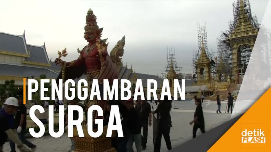 Megahnya Persiapan Upacara Kremasi Mendiang Raja Thailand