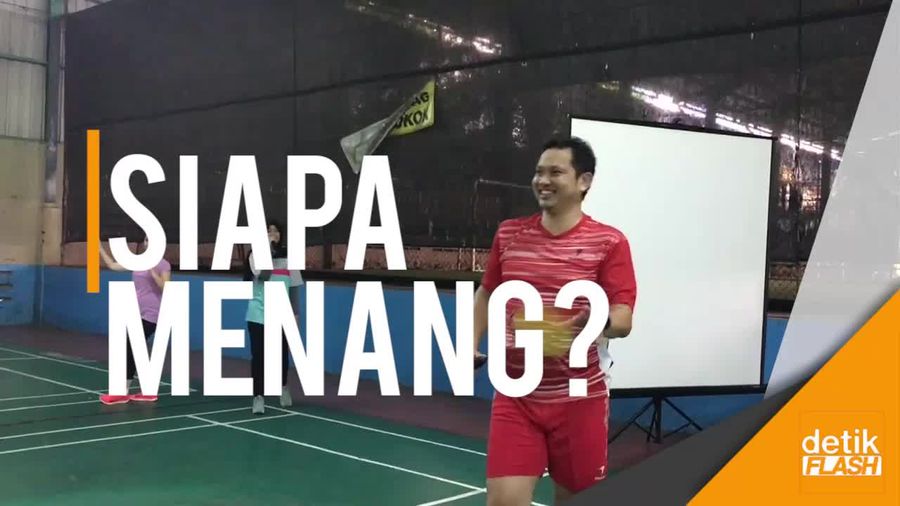Aksi Grace Natalie Badminton Lawan Hariyanto Smash 100 Watt