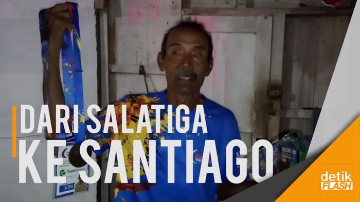 Hebat! Kakek Penarik Becak Ikut Kejuaraan Lari di Chile