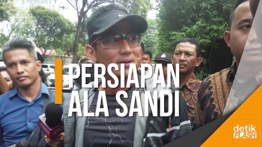 Jelang Pelantikan, Sandiaga Berolahraga dan Meni-Pedi