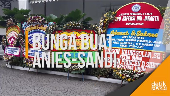 Karangan Bunga dari Fahri, Menteri, Hingga yang Kocak Buat Anies