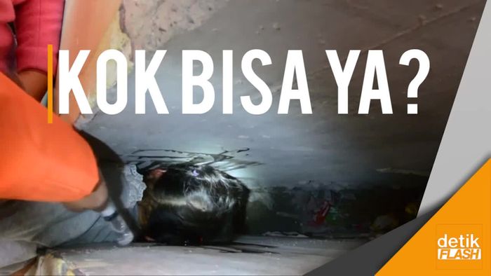Bocah Terjepit di Antara Dinding Sekolah