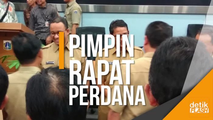 Hari Pertama, Anies-Sandi Hadiri Rapat Pimpinan Pertama 