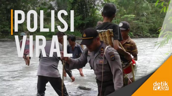 Polisi Tandu Warga Sakit ke Puskesmas