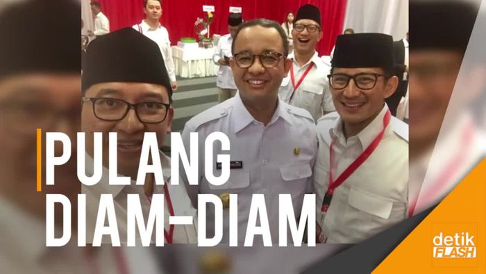 Indik-indik Anies-Sandi Keluar dari Acara Konferensi Partai Gerindra