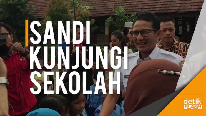 Kunjungi SD, Sandi Soroti Soal Peralatan Sekolah Hilang