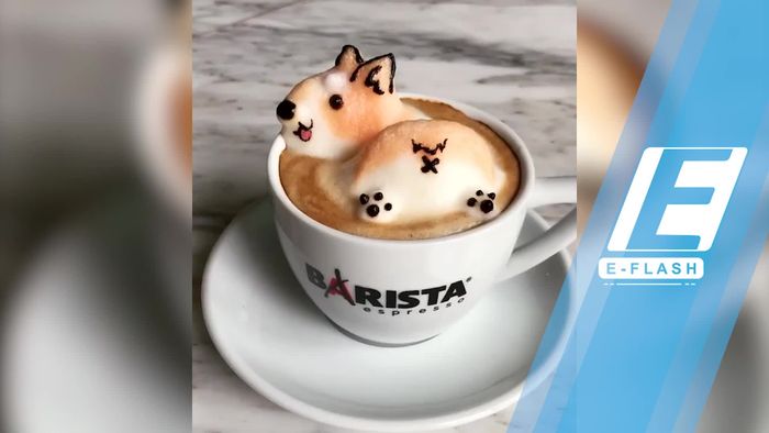 Gemas! Kopi dengan 3D Art yang Bisa Goyang