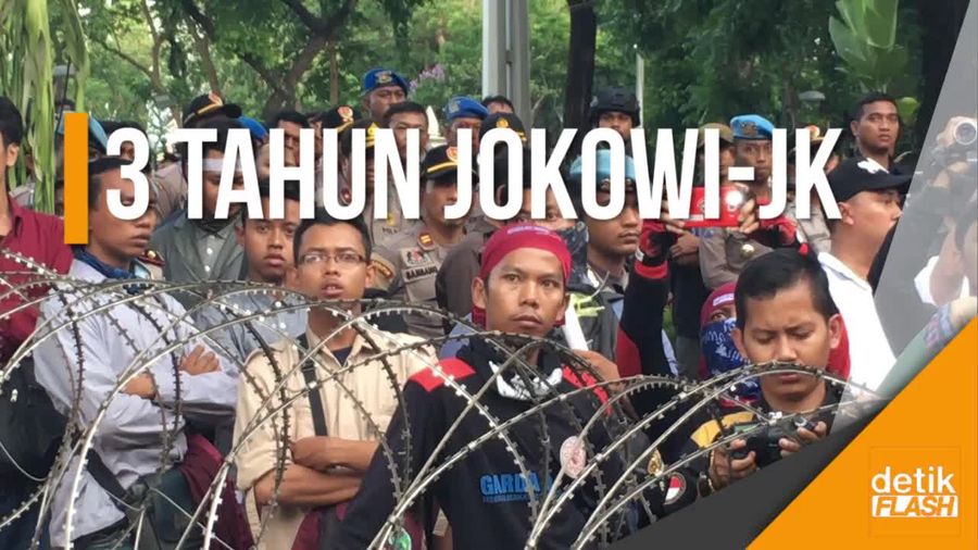 Aksi 3 Tahun Jokowi-JK Diramaikan Mahasiswa Berbagai Daerah