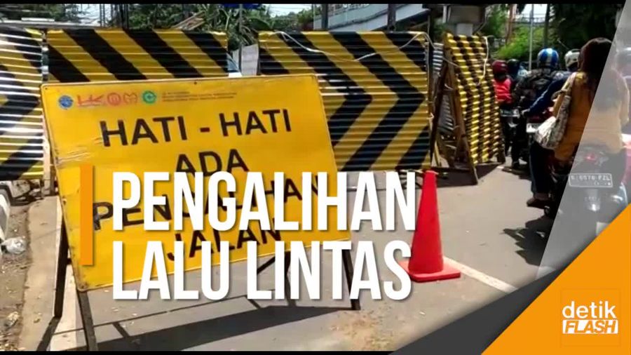Ada Pembangunan Jalur Kereta Api di Jalan Tambak, Terjadi Kepadatan Lalu Lintas