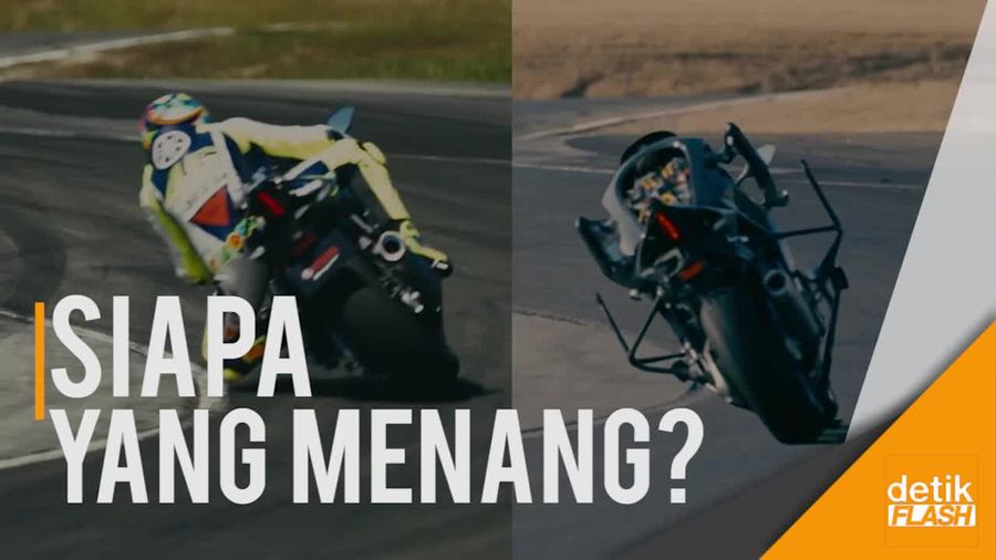  Ayo Tebak! Rossi Vs Robot Menang Mana?