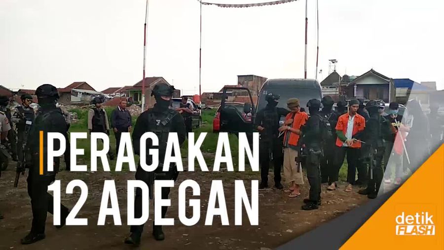 Densus 88 Rekonstruksi Penangkapan Teroris yang Incar Istana Negara