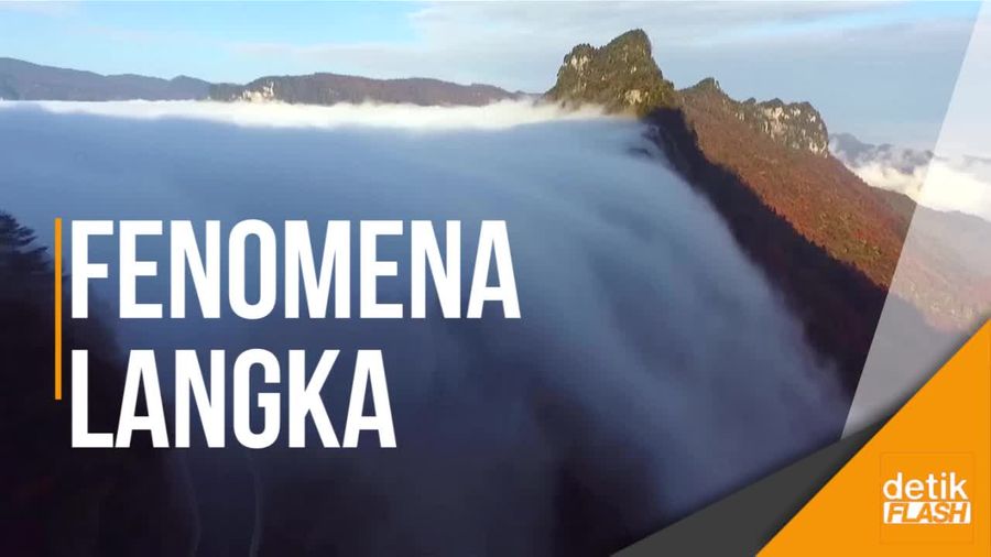  Lautan Awan bak Air Terjun di Tiongkok