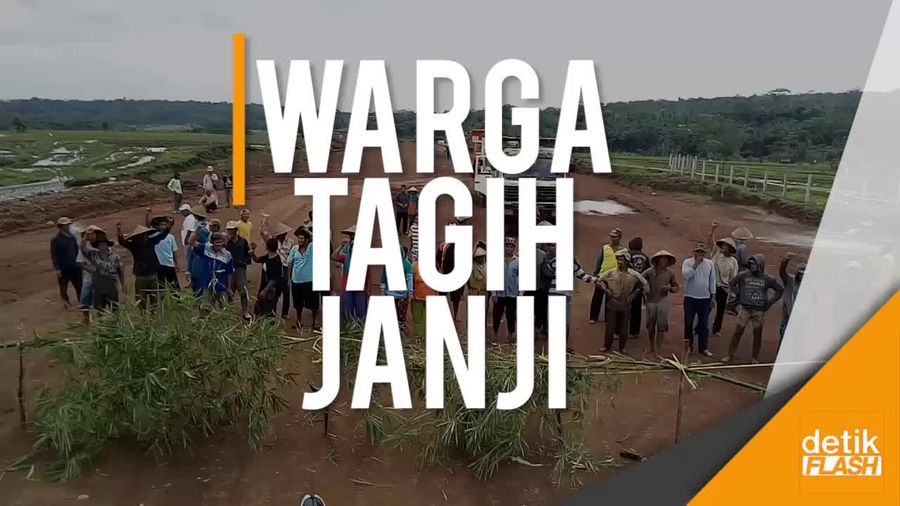 Warga Tutup Jalan Proyek Tol Semarang-Solo