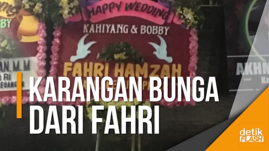 Ini Lho Karangan Bunga Fahri Hamzah Buat Kahiyang-Bobby