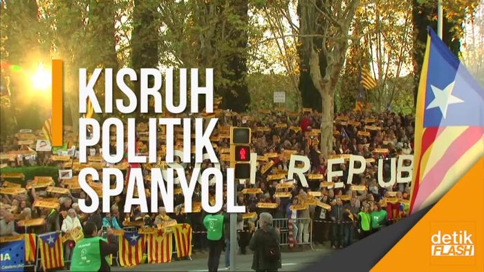 Ratusan Ribu Warga Spanyol Menuntut Dibebaskannya Tahanan Politik