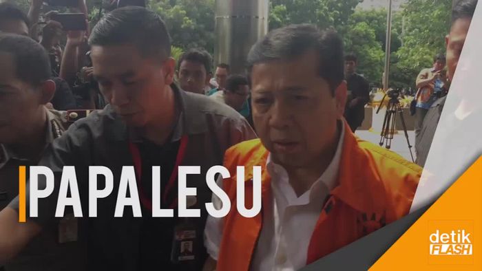 Usai Dijenguk Mama Deisti, Papa Novanto Diperiksa KPK