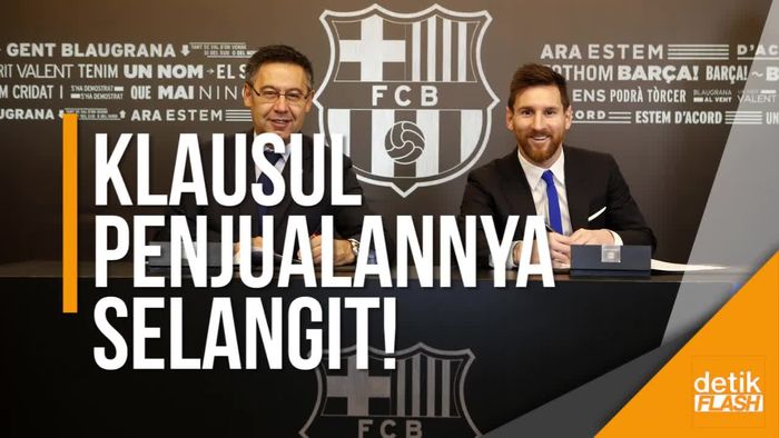 Messi Teken Kontrak Baru di Barcelona