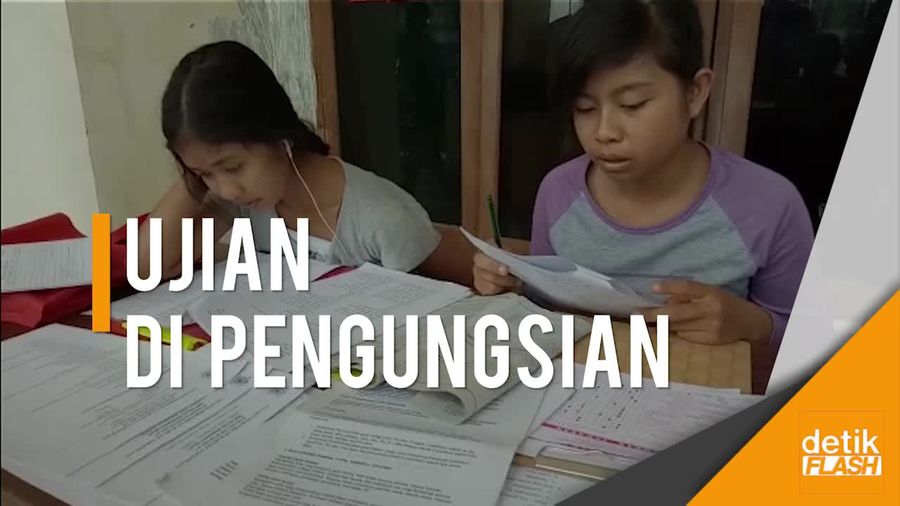 Semangat Belajar Anak-anak Pengungsi Gunung Agung
