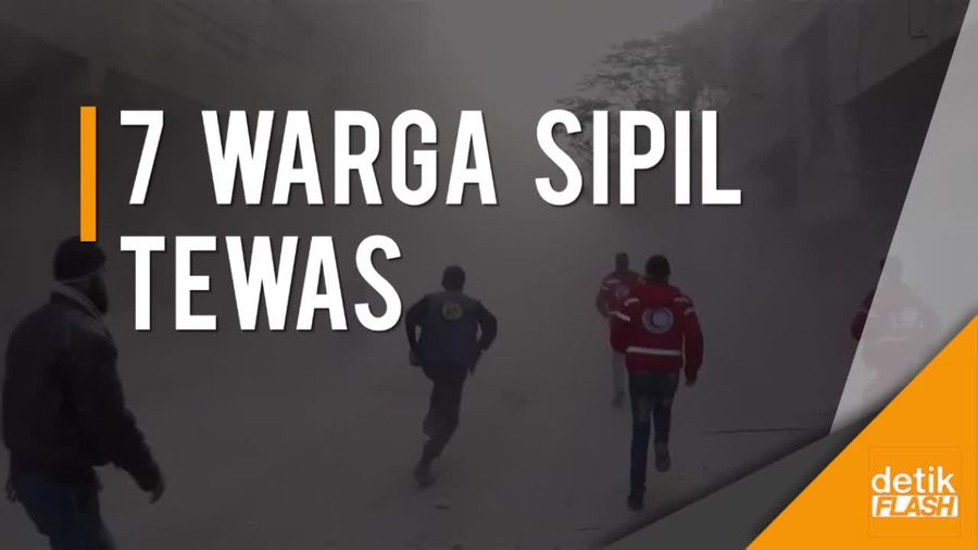 Mencekam! Suasana Evakuasi Warga Suriah Pasca Serangan Udara