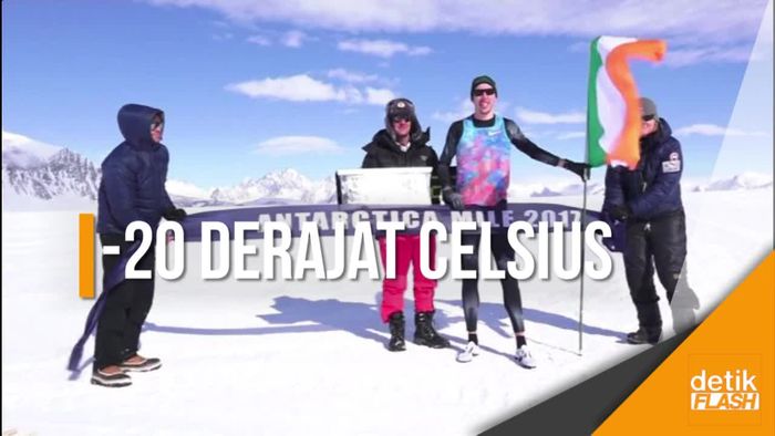 Pria Ini Pecahkan Rekor Berlari di Kutub Selatan