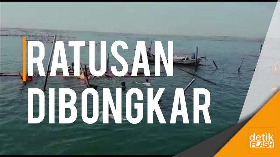 Ganggu Alur Pelayaran, Ratusan Bagan Nelayan Dibongkar Satpol PP