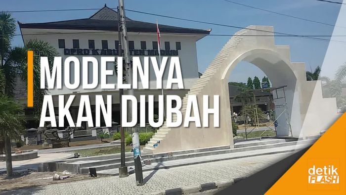 Tugu Demokrasi DPRD Madiun Digunjingkan Mirip Tangga Freemasonry