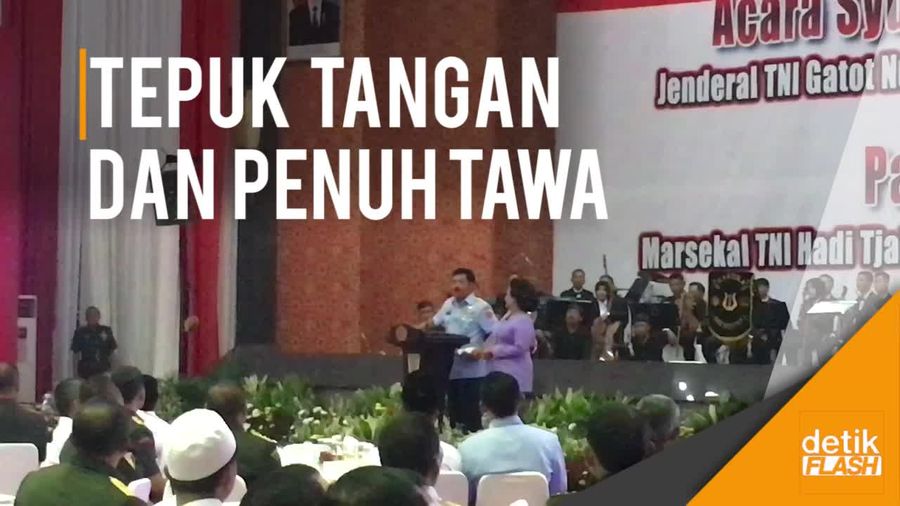 Meriahnya Pisah Sambut Panglima TNI dan Cerita Hadi Kejedot Tiang
