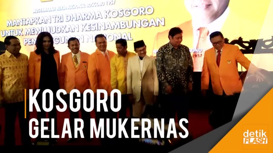 Ketua Dewan Kehormatan Golkar BJ Habibie Hadiri Mukernas Kosgoro