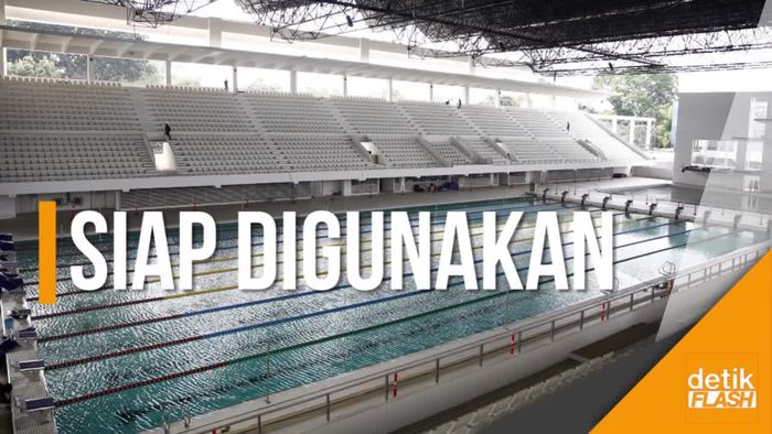 Kolam Renang Akuatik GBK Siap Digunakan Walau Cuaca Ekstrem   