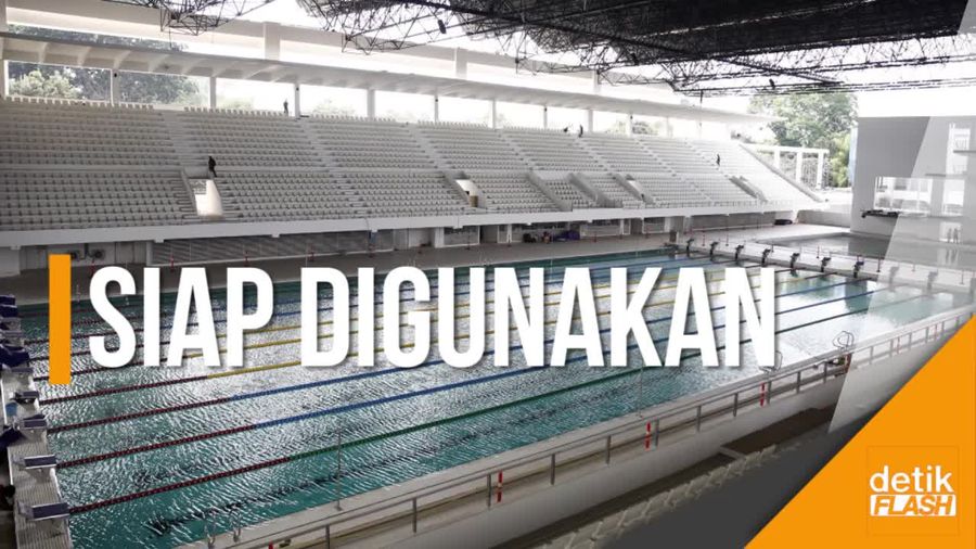 Kolam Renang Akuatik GBK Siap Digunakan Walau Cuaca Ekstrem   