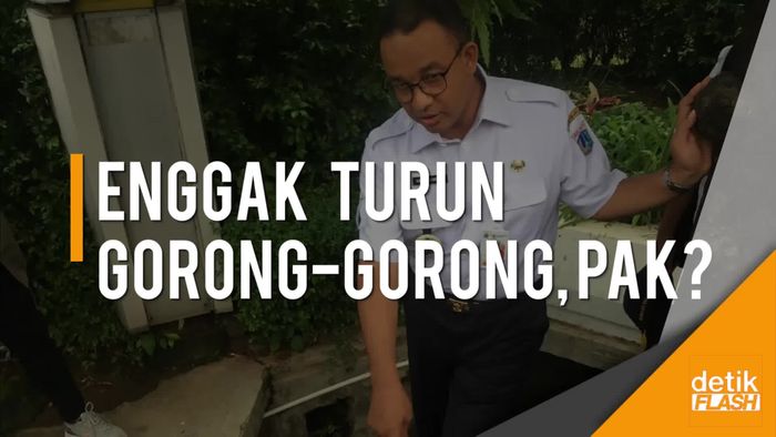 Gubernur Anies Cek Saluran Air Penyebab Banjir di Rasuna Said
