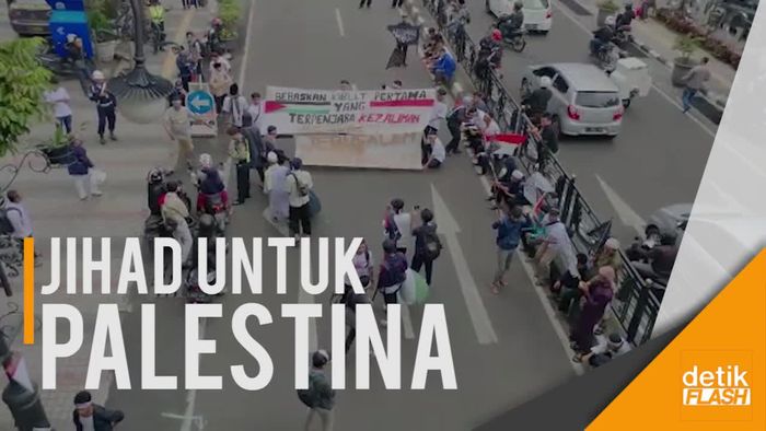 Turun ke Jalan, Ribuan Muslim Bandung Gelar Aksi Bela Palestina