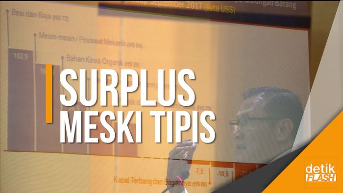 Neraca Dagang RI Masih Surplus US$ 0,13 Miliar di November 2017