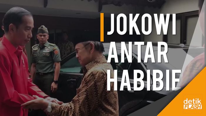 Dari Tangerang, Jokowi Sempatkan Antar Pak Habibie ke Kediamannya   