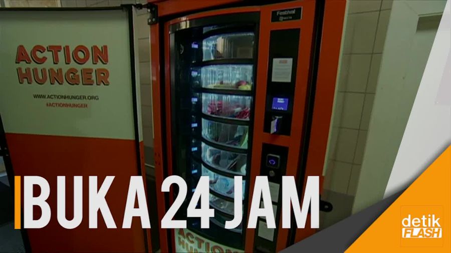Keren! Ada Vending Machine Khusus Bantu Tunawisma