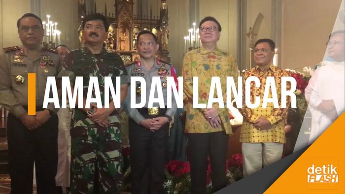 Panglima TNI dan Kapolri Pantau Misa Malam Natal