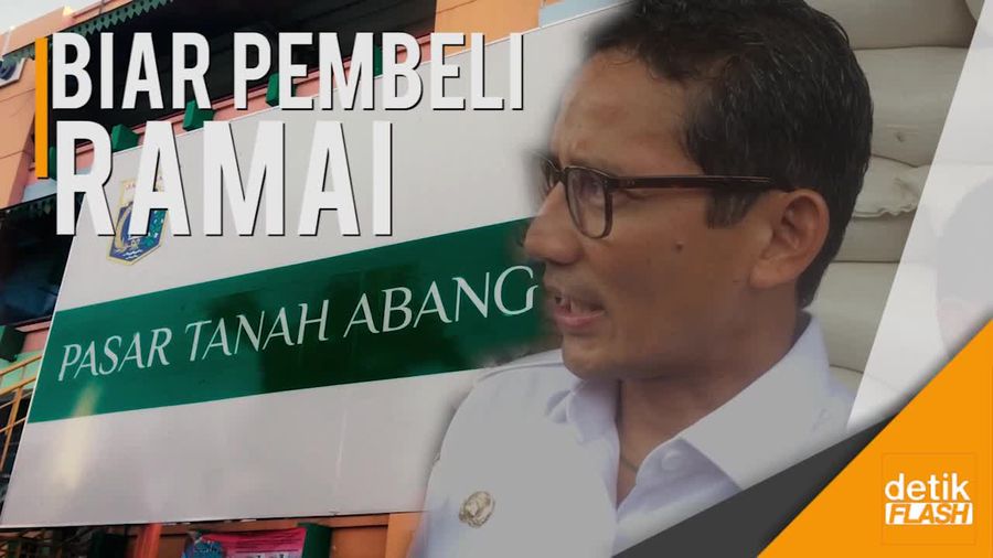 Sandi akan Jadikan Blok G Tn Abang Tempat Pemberhentian LRT