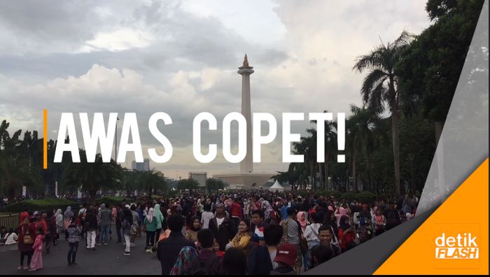 Tugu Monas Dipenuhi Pemburu Malam Tahun Baru